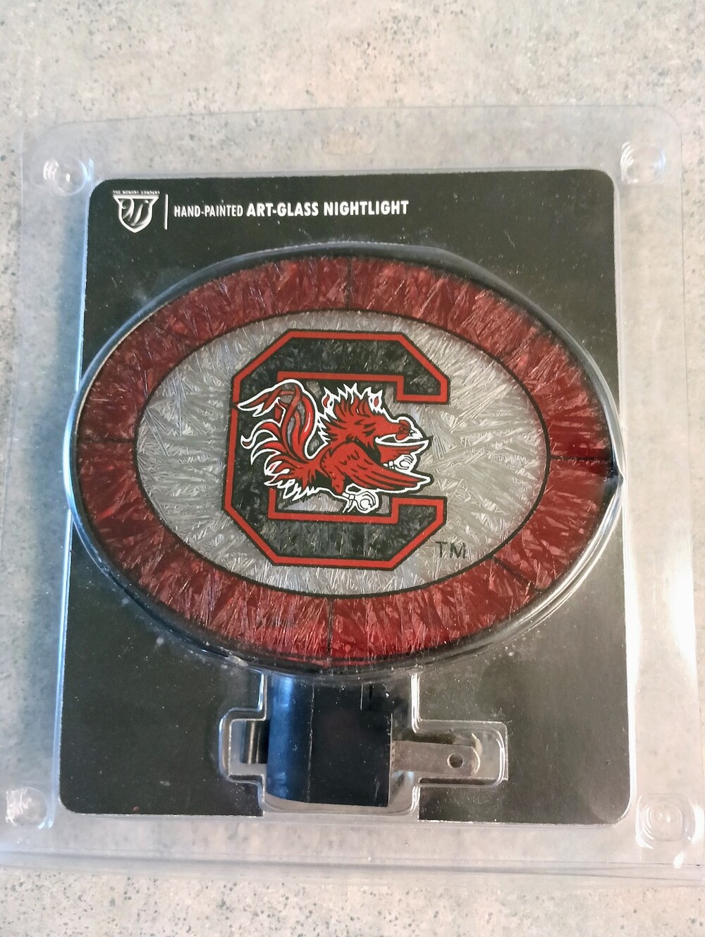NIB The Memory Company USC Gamecocks Art Glass Nightlight